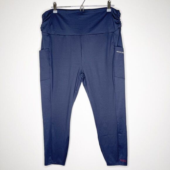 Peace Love World Pants - PEACE LOVE WORLD Crop Ruched Waist Leggings 1XP